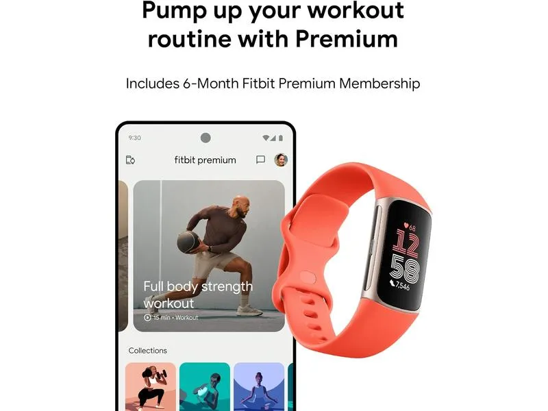 Google Fitbit Charge 6 Coral Google Fitbit Charge 6 Coral