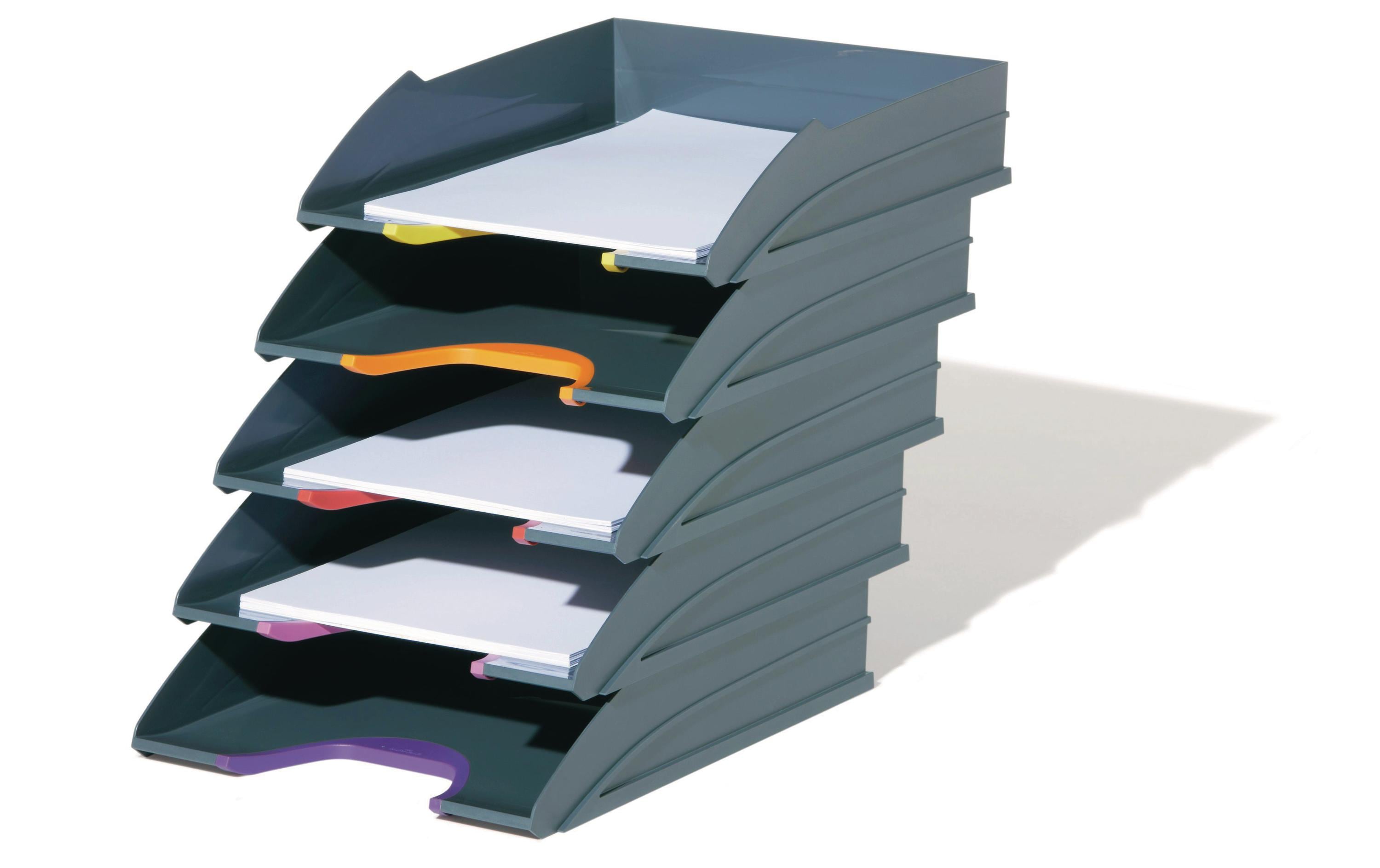 DURABLE Ablagekorb Varicolor Tray Set Anthrazit/Mehrfarbig DURABLE Ablagekorb Varicolor Tray Set Anthrazit/Mehrfarbig