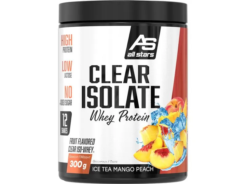 All Stars Pulver Clear Isolate Whey Protein Mango/Pfirsich 300 g All Stars Pulver Clear Isolate Whey Protein Mango/Pfirsich 300 g