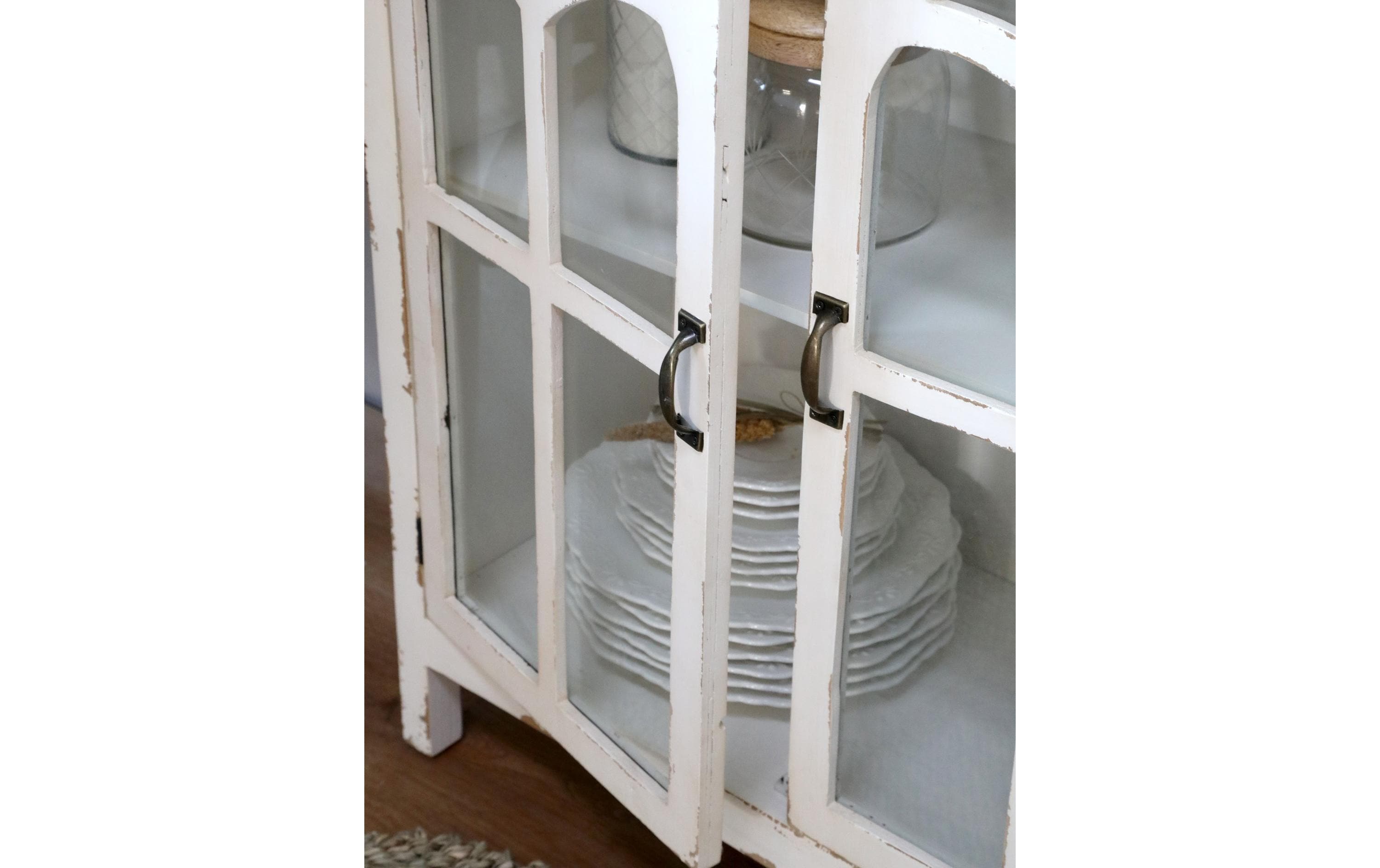 Chic Antique Kommode 32 cm x 92 cm, Crème