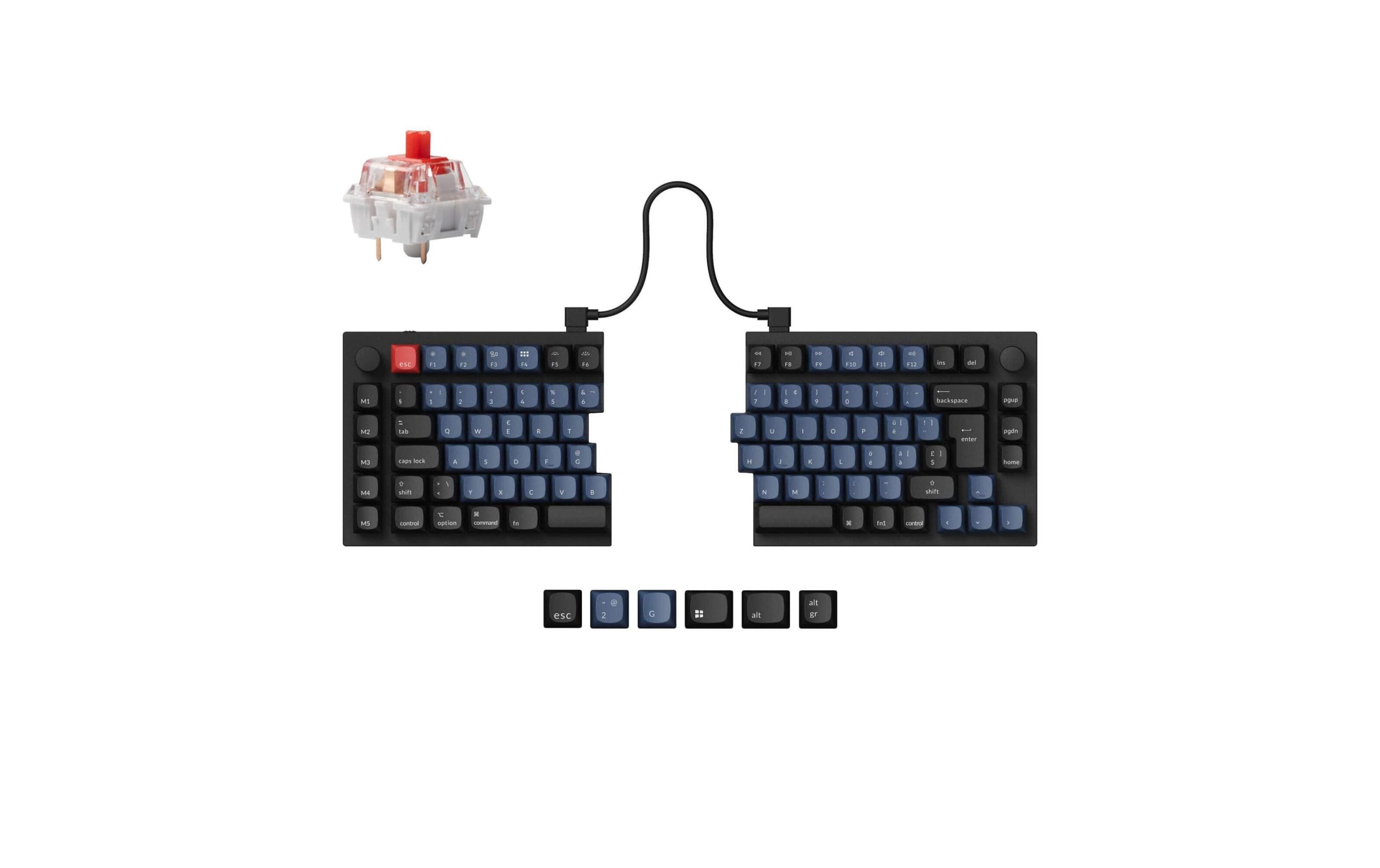 Keychron Gaming-Tastatur Q11 Black QMK Red Switch Keychron Gaming-Tastatur Q11 Black QMK Red Switch
