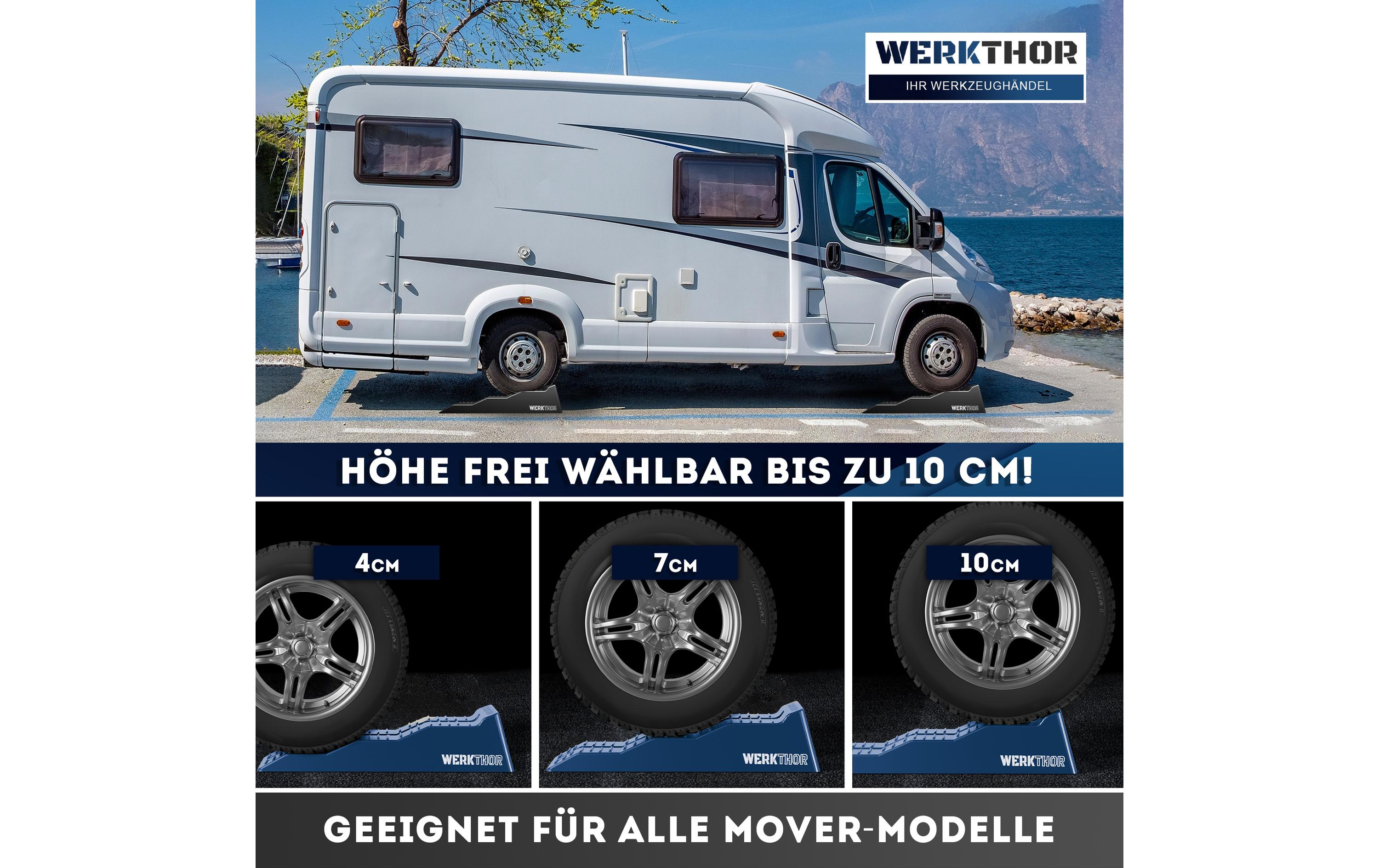 Werkthor Flache Auffahrkeile 2er Set, Blau