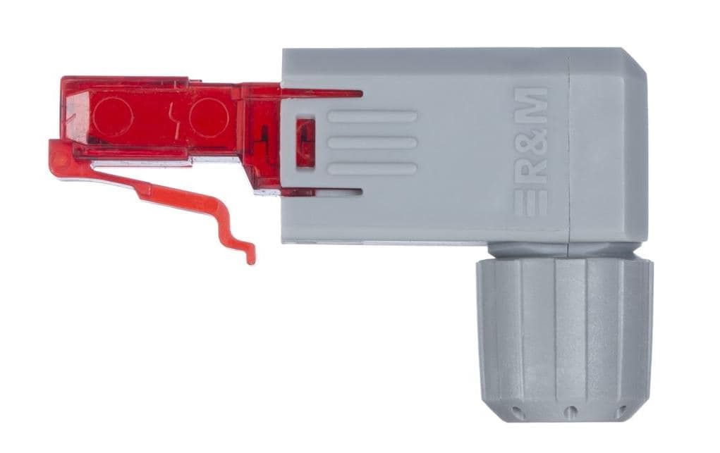 R&M Stecker FM45 Cat. 6A, 90°, 1 Stück, Grau R&M Stecker FM45 Cat. 6A, 90°, 1 Stück, Grau