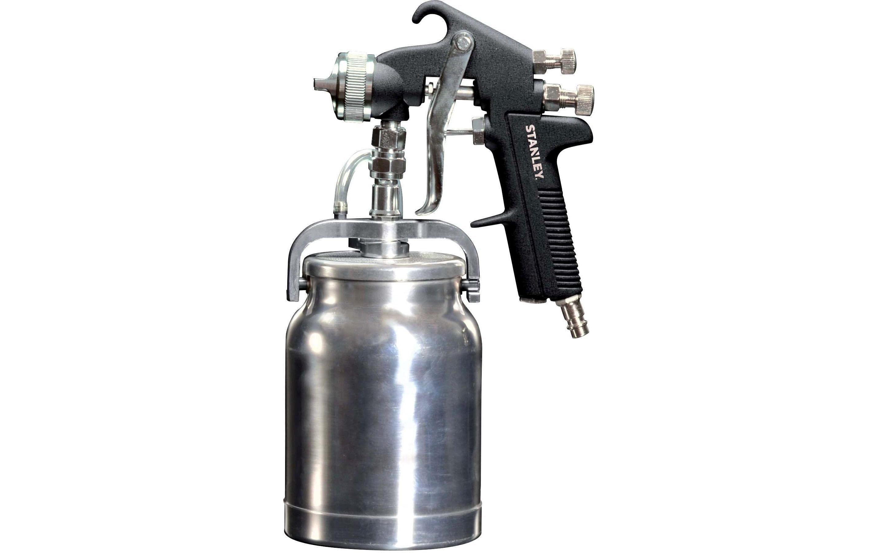 Stanley Druckluft-Spritzpistole Professional mit 1 Liter Saugbecher