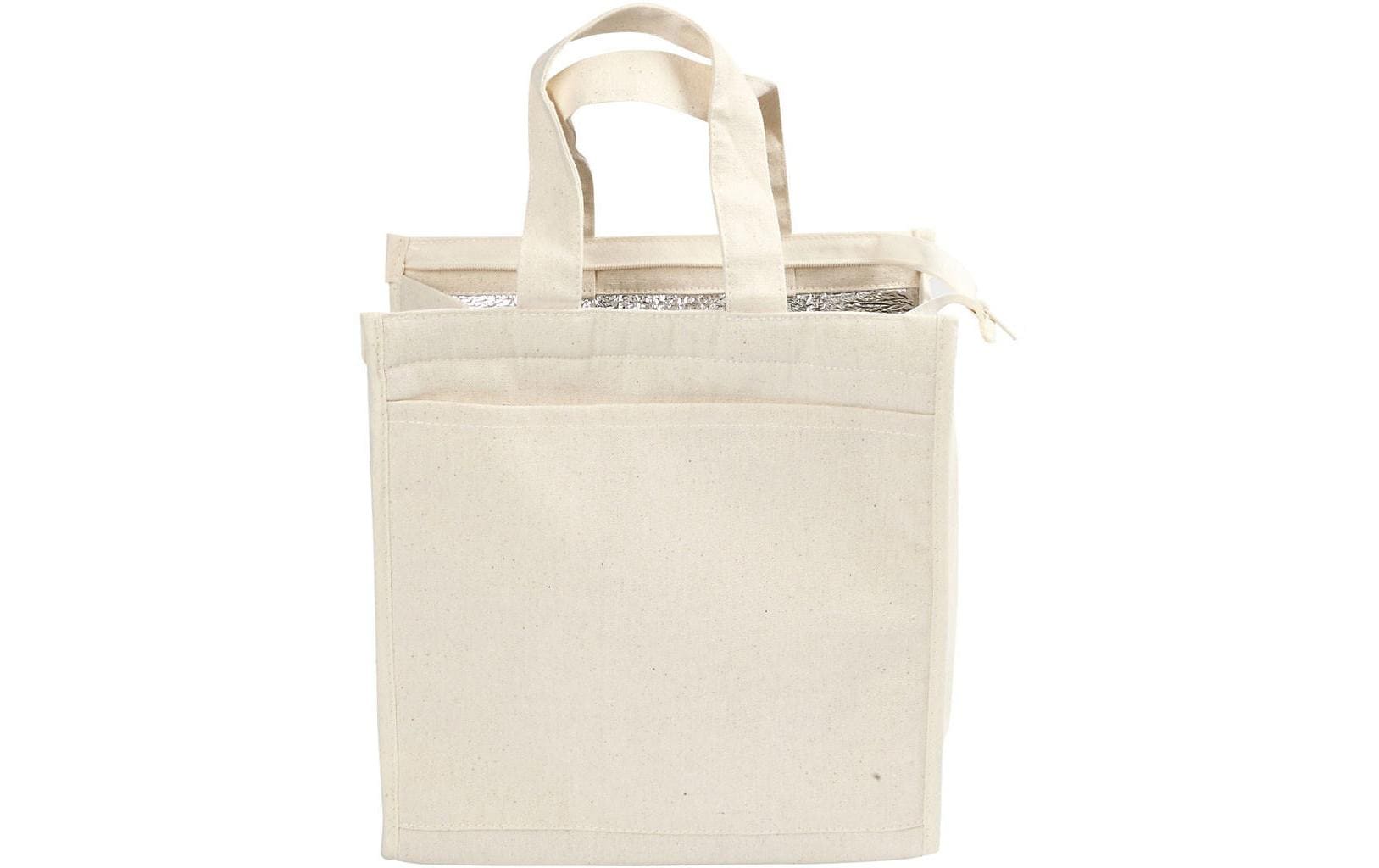 Creativ Company Kühltasche 25 x 24 x 12 cm Baumwolle, Beige Creativ Company Kühltasche 25 x 24 x 12 cm Baumwolle, Beige