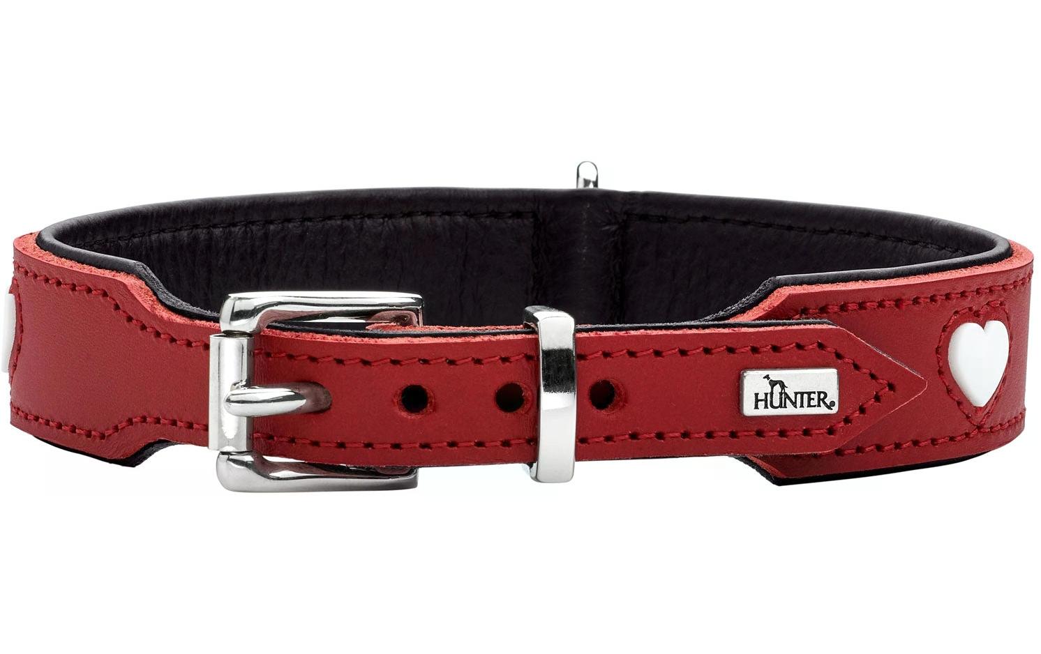 Hunter Halsband Love S-M (42), Rot/Schwarz Hunter Halsband Love S-M (42), Rot/Schwarz