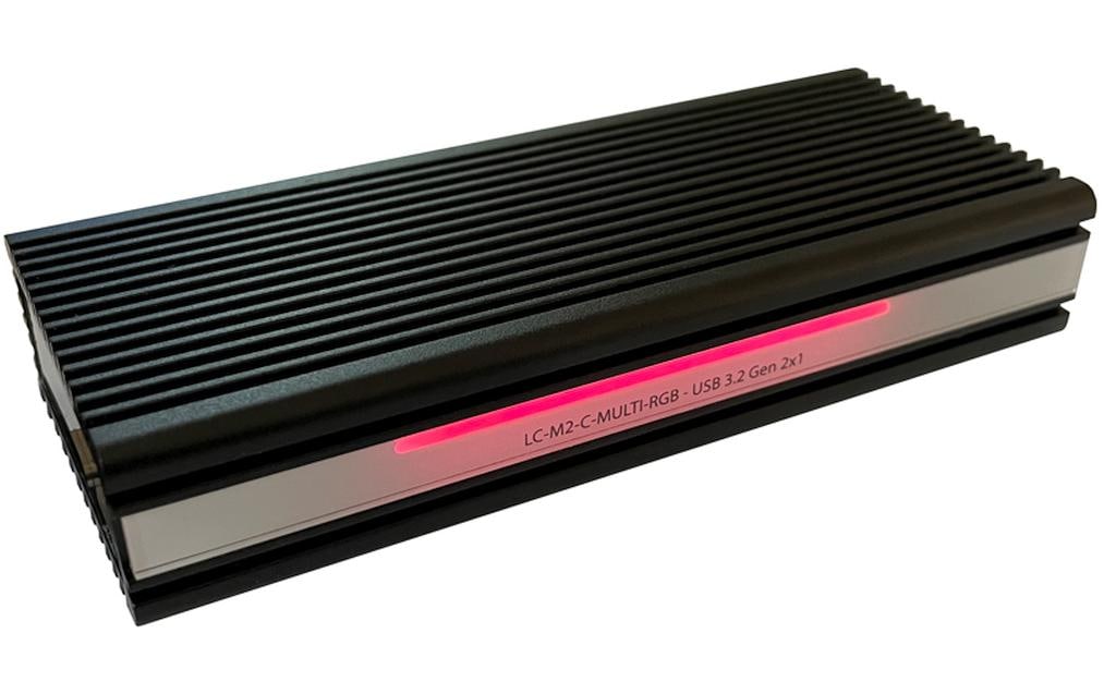 LC-Power Externes Gehäuse LC-M2-C-MULTI-RGB M.2