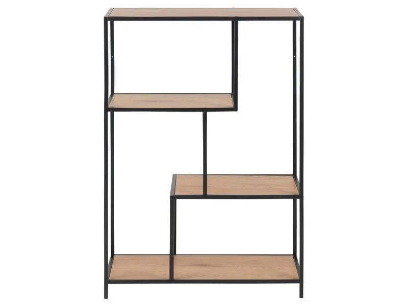 AC Design Regal Seaford 77 x 35 x 114 cm, Nature/Schwarz AC Design Regal Seaford 77 x 35 x 114 cm, Nature/Schwarz