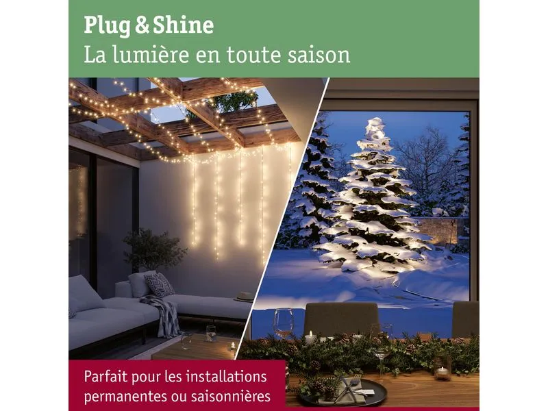 Paulmann LED Lichterkette Plug & Shine Yuna 7.4 m, Warmweiss, Schwarz Paulmann LED Lichterkette Plug & Shine Yuna 7.4 m, Warmweiss, Schwarz