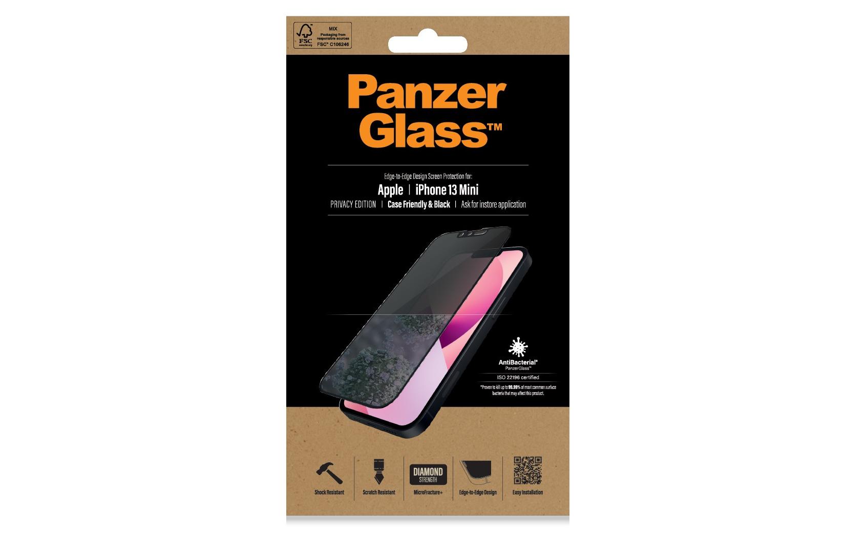 Panzerglass Displayschutz Case Friendly AB Privacy iPhone 13 mini
