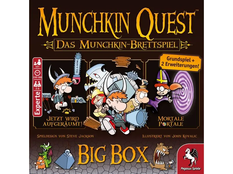 Pegasus Spiele Expertenspiel Munchkin Quest Big Box -DE-
