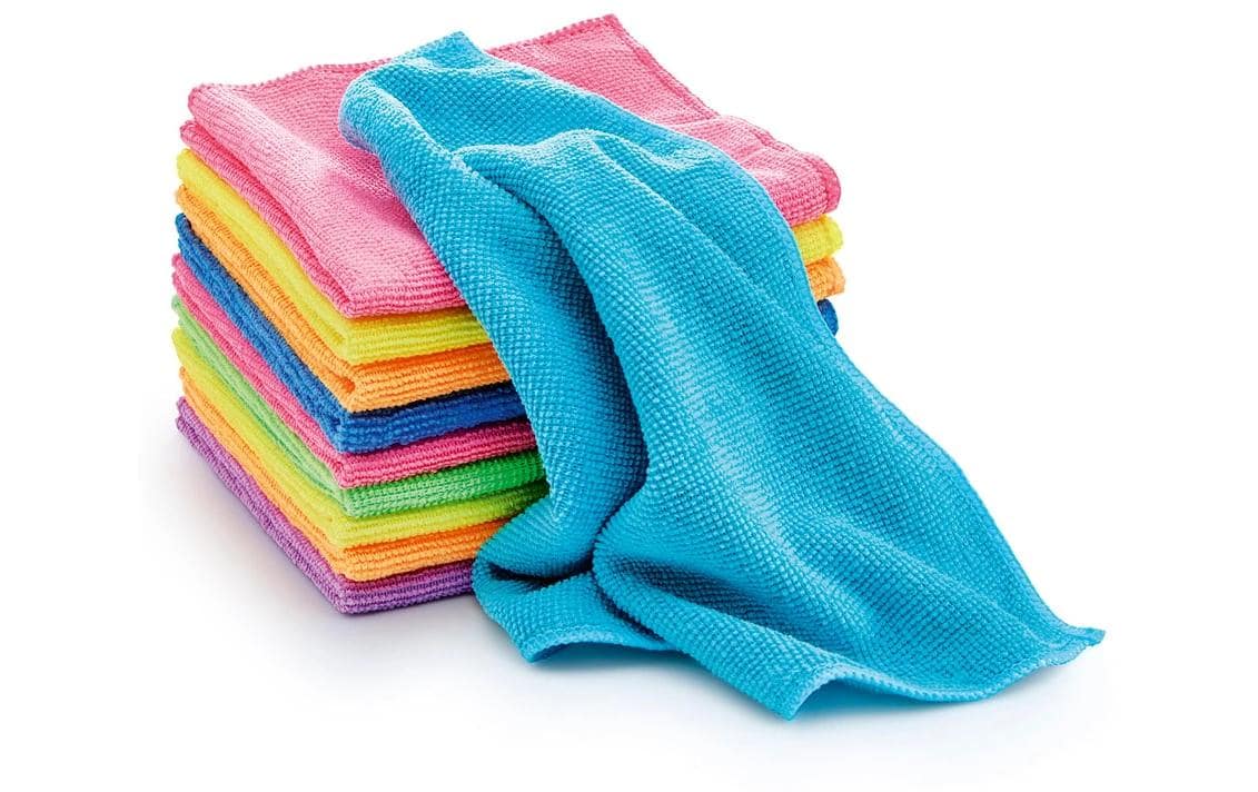 CLEANmaxx Mikrofaser-Reinigungstuch 35 x 35 cm, 10 Stück, Mehrfarbig