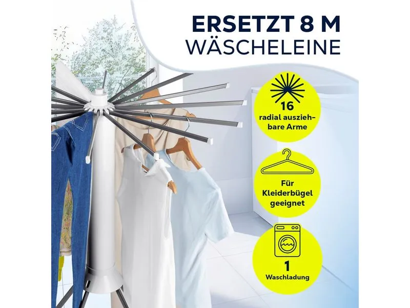 EASYmaxx Standtrockner 8 m Leine, 20 kg Wäsche EASYmaxx Standtrockner 8 m Leine, 20 kg Wäsche