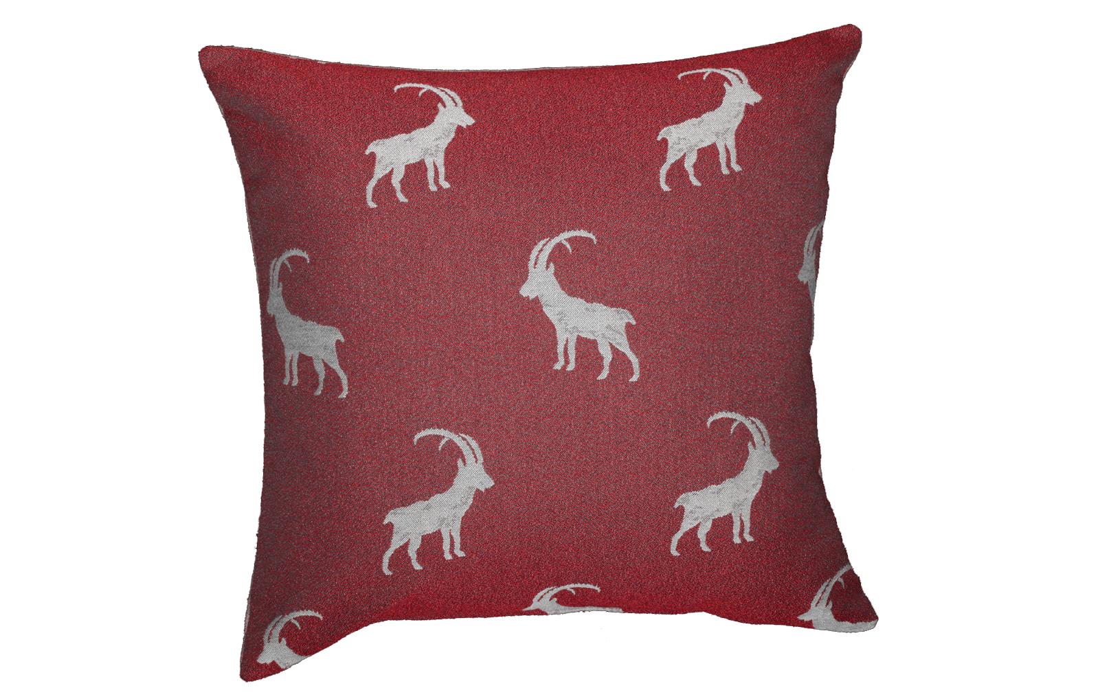 Hubatka Kissenbezug Steinbock 45 x 45 cm, Rot