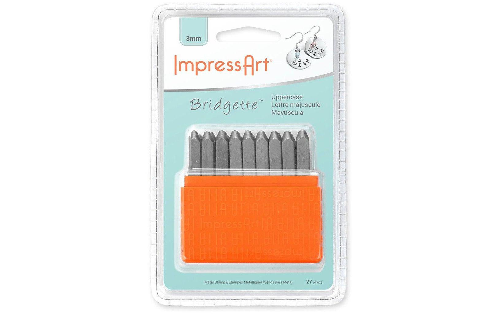 ImpressArt Prägestempel Set 3 mm Grossbuchstaben, 27 Stück