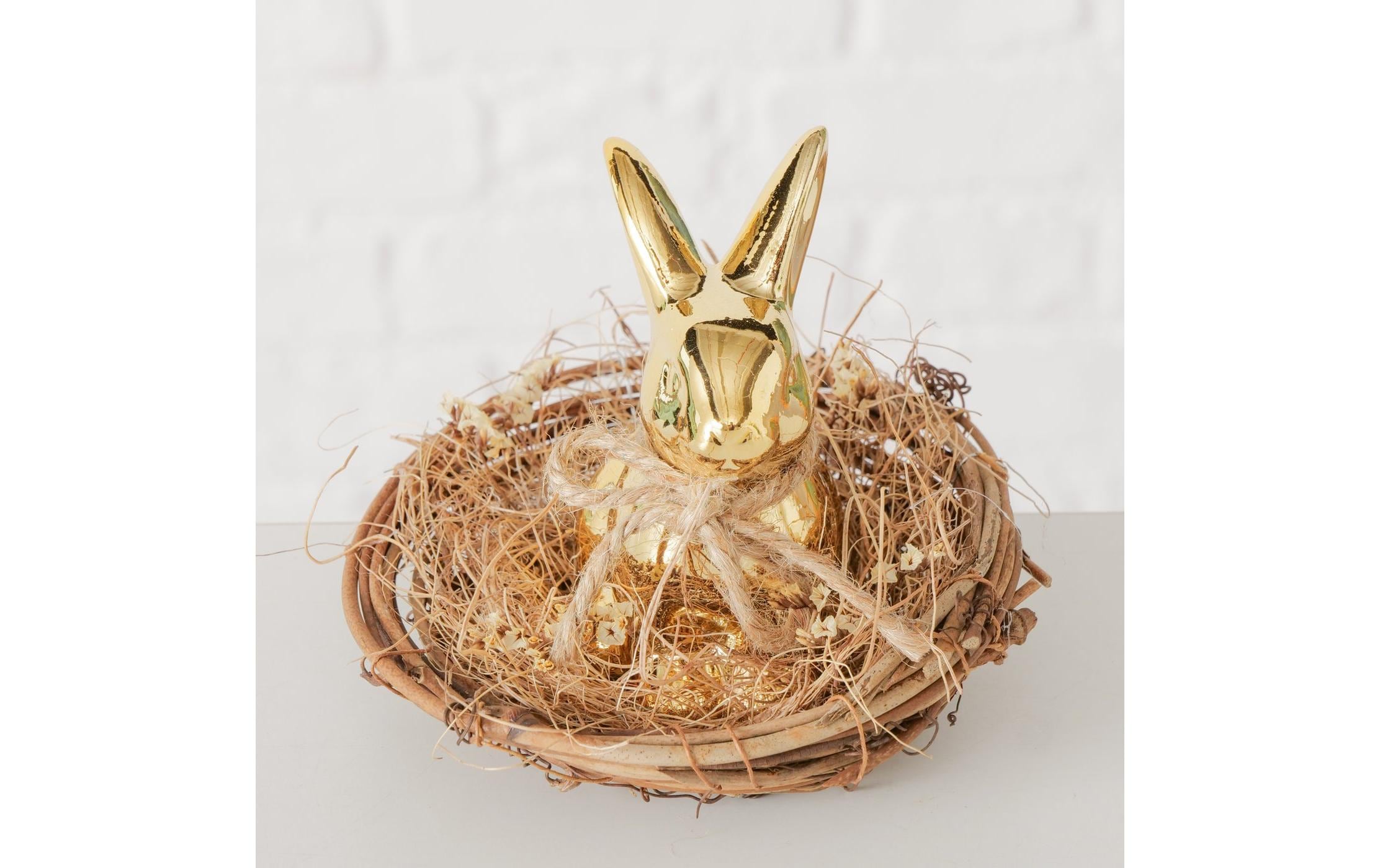 Boltze Aufsteller Hase Goldina, Gold