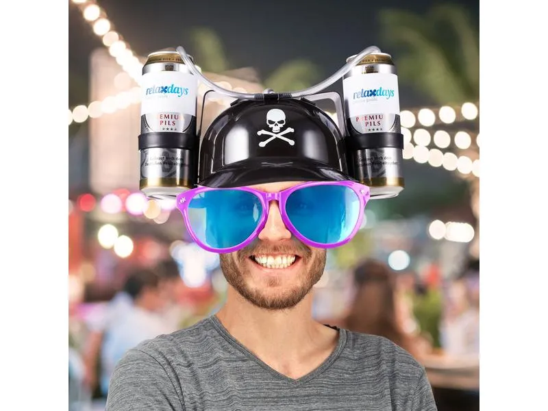 relaxdays Partyaccessoire Trinkhelm Pirat 13 x 32 cm, Schwarz relaxdays Partyaccessoire Trinkhelm Pirat 13 x 32 cm, Schwarz