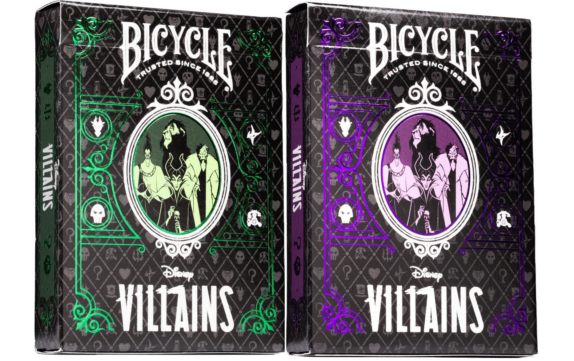 Bicycle Poker Disney 100 - Green / Purple Villain assortiert
