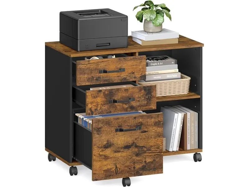Songmics Aktenschrank mit Rollen 80 x 40 x 66 cm Songmics Aktenschrank mit Rollen 80 x 40 x 66 cm