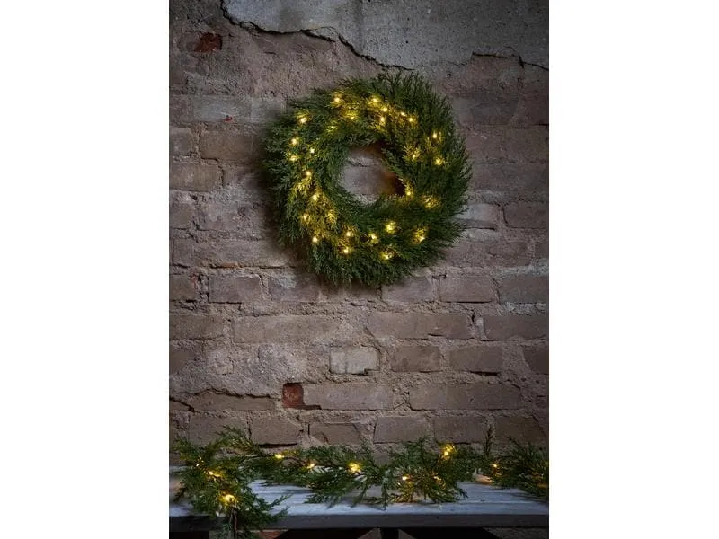Star Trading LED-Weihnachtskranz Thuja, Ø 45 cm