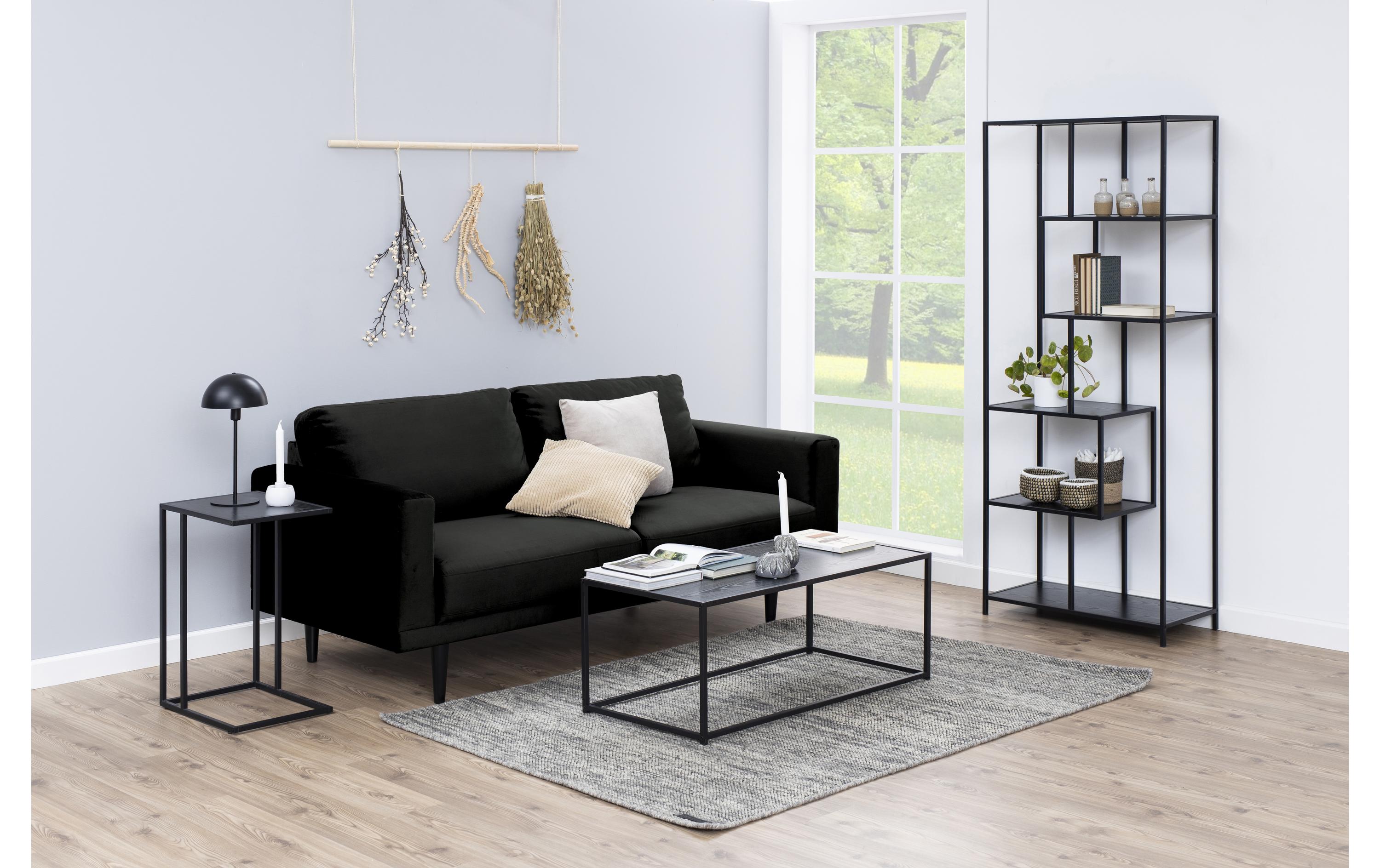 AC Design Regal Seaford 77 x 35 x 185 cm, Schwarz