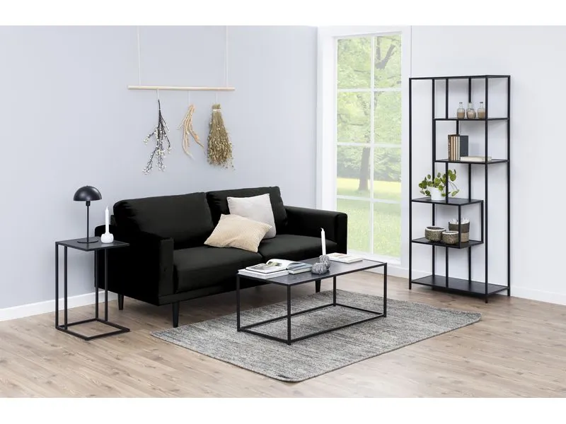 AC Design Regal Seaford 77 x 35 x 185 cm, Schwarz