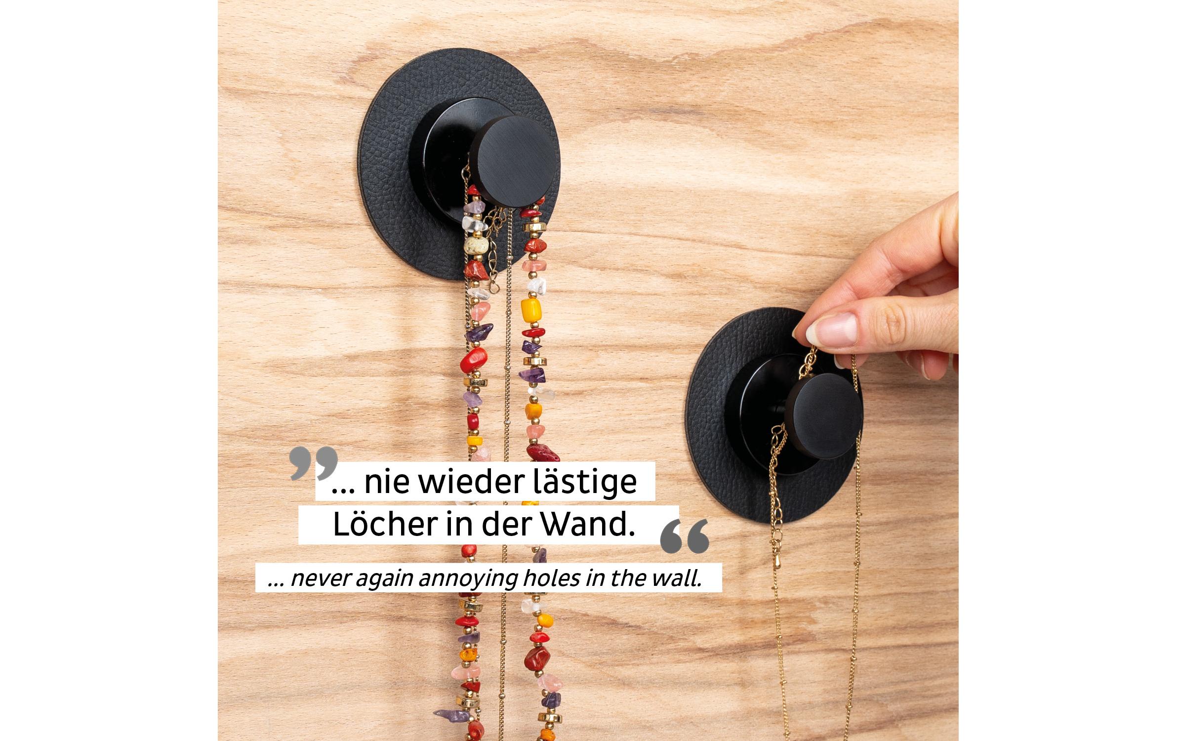 Silwy Magnet-Haken 1 Stück, Schwarz