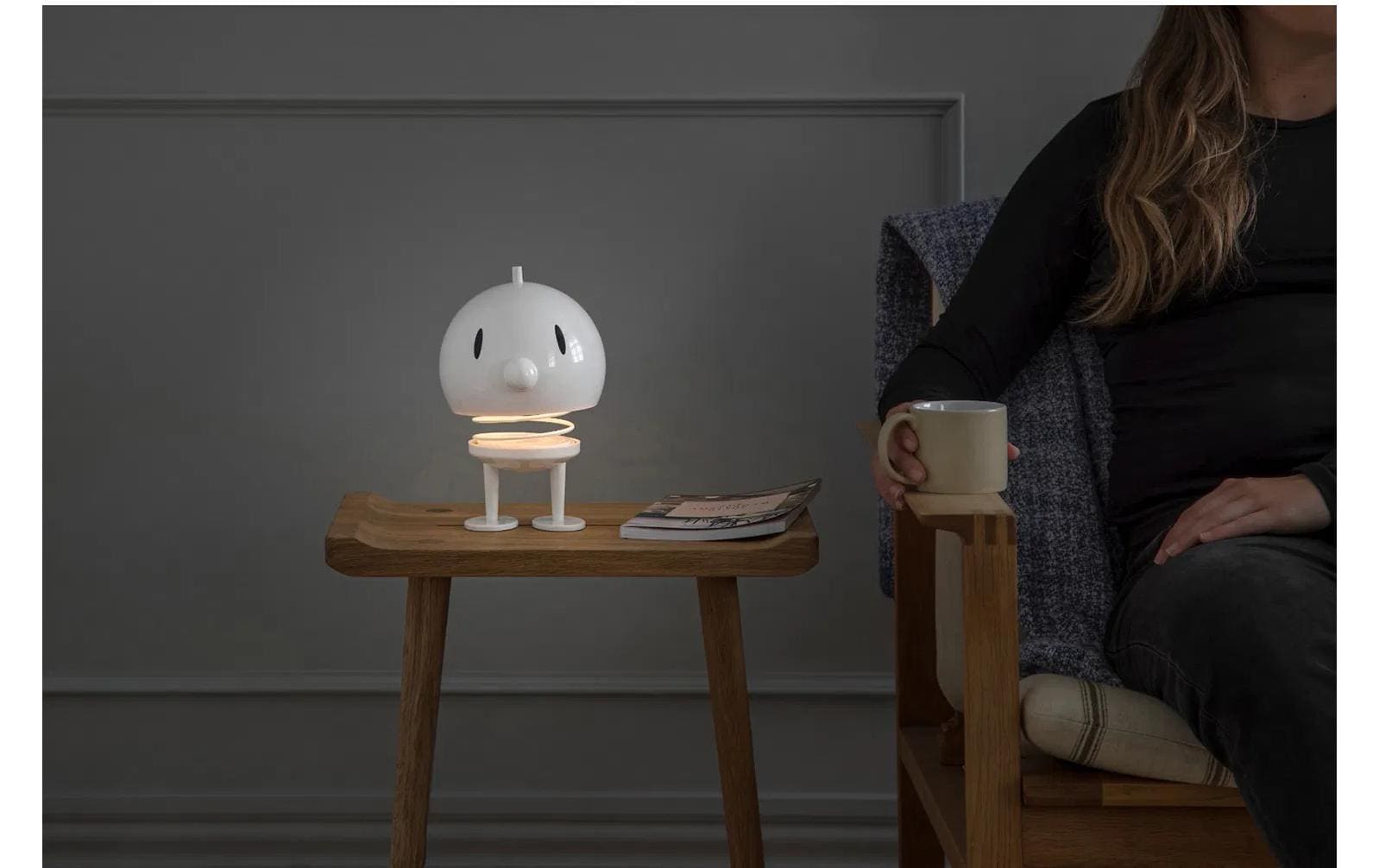 Hoptimist Tischleuchte Bumble Weiss, XL ABS/Stahl, 15 x 23 cm