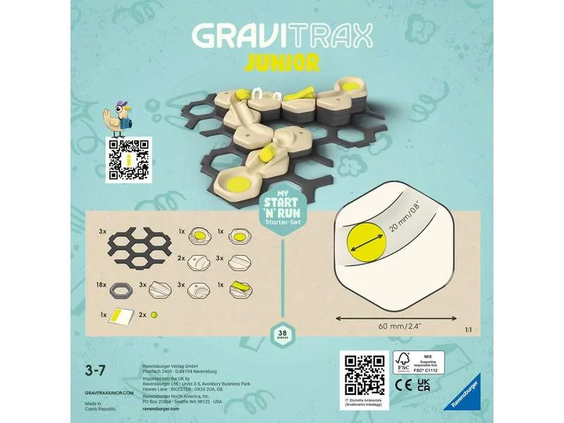 Ravensburger Kugelbahn GraviTrax Junior Starter-Set S Start and Run Ravensburger Kugelbahn GraviTrax Junior Starter-Set S Start and Run