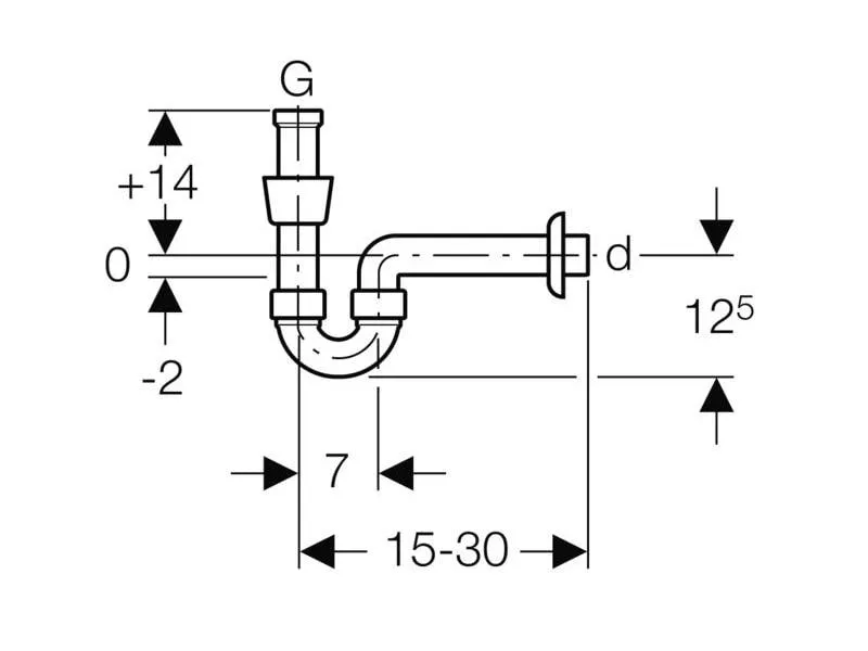 Geberit Lavabosiphon 1 1/4, Original Ersatzteil Geberit Lavabosiphon 1 1/4, Original Ersatzteil