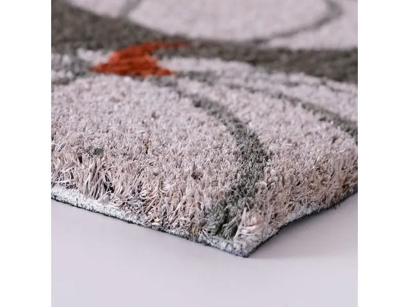 Boltze Fussmatte Kürbie 60 x 40 cm, Grau/Weiss
