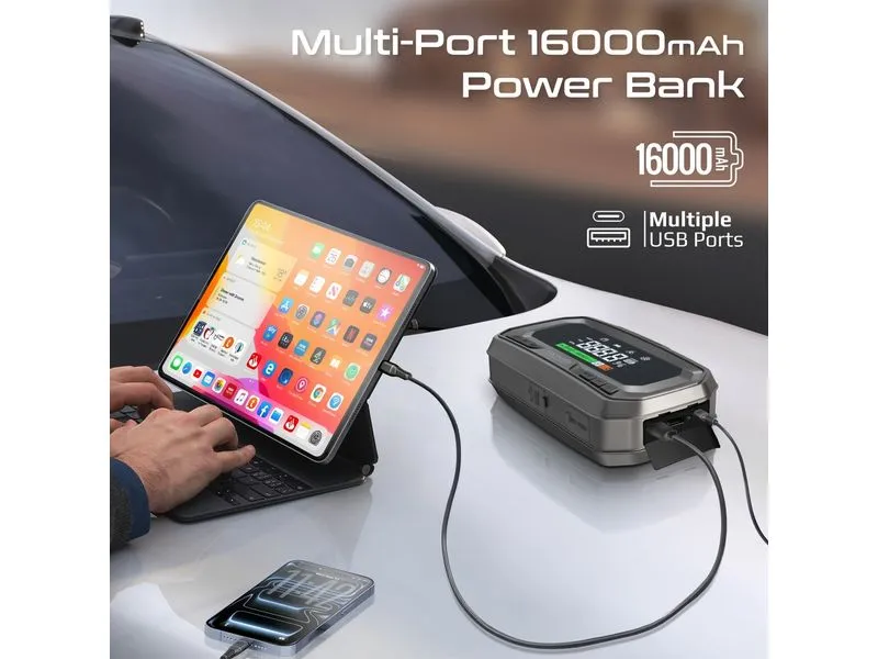 Promate PatrolPack-Ultra 4-in-1 mit Kompressor Promate PatrolPack-Ultra 4-in-1 mit Kompressor