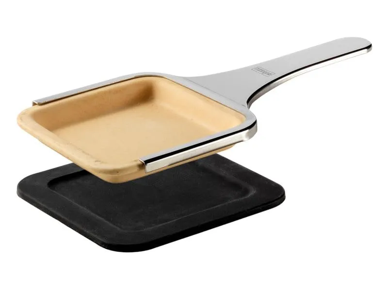 Stöckli Ton-Pfännchen mit Halter, 4 Stück