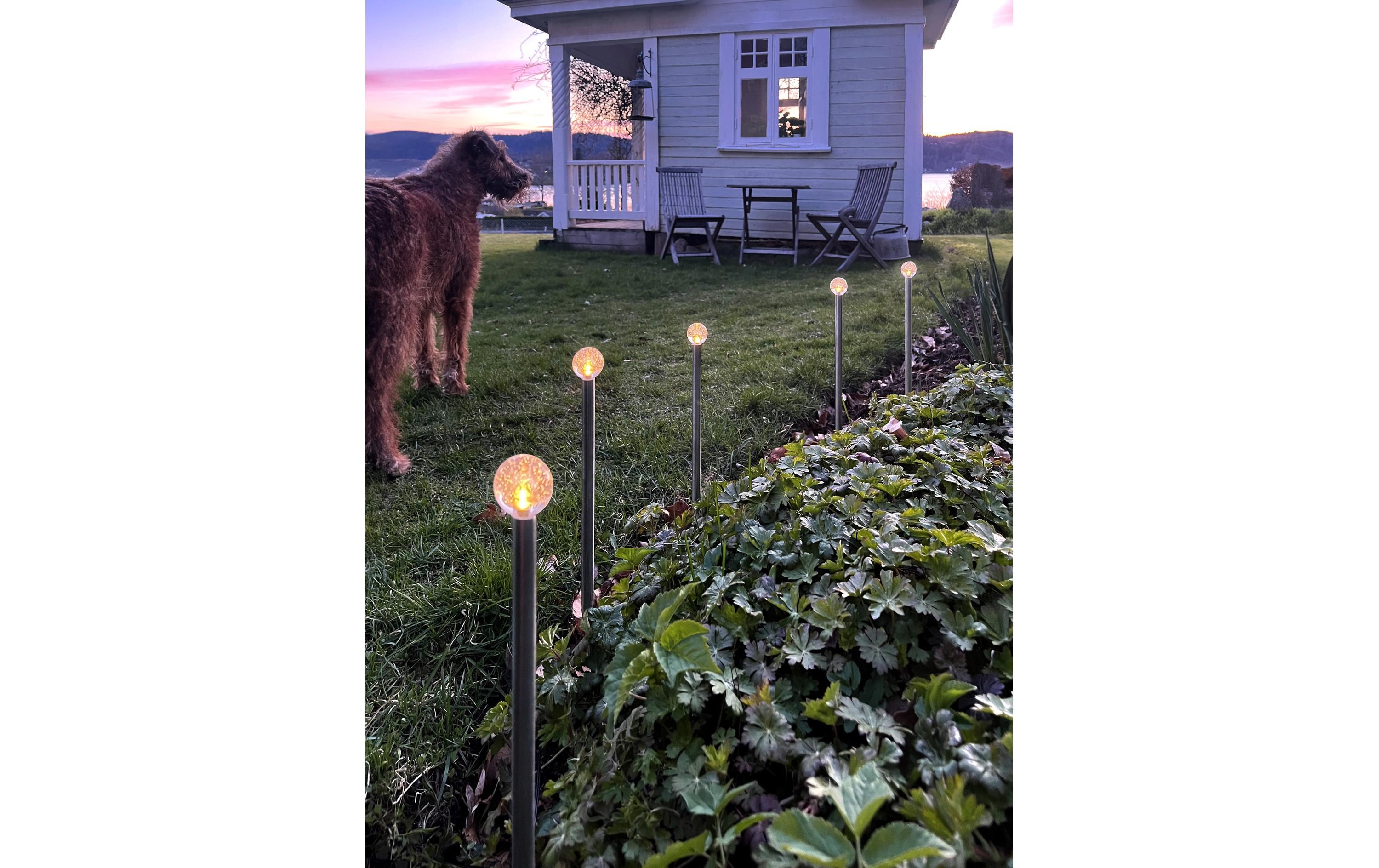 Star Trading Gartenlicht Bubbly 10-PIN Warmweiss, Silber