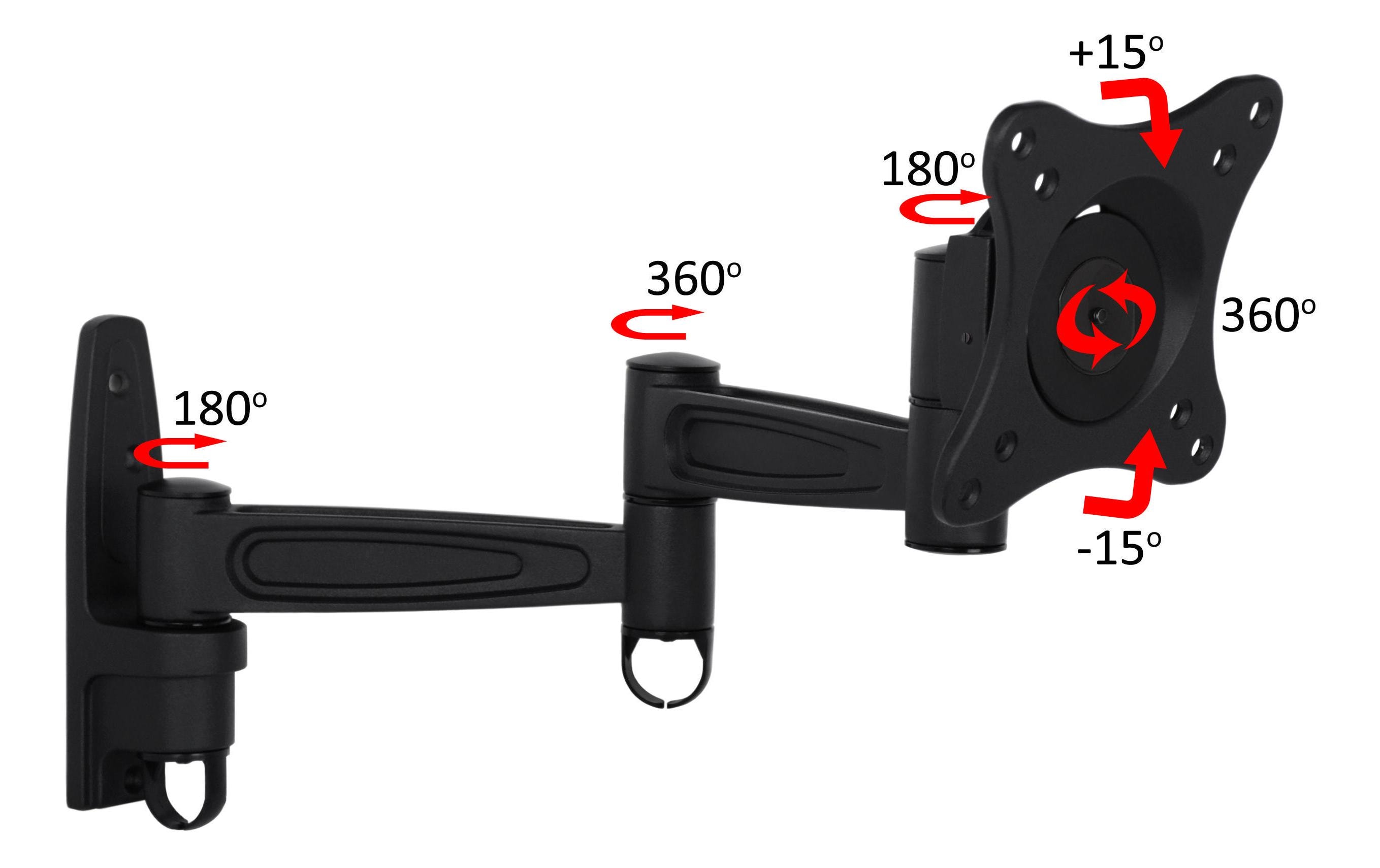 Multibrackets Wandhalterung Flexarm 360 III Schwarz