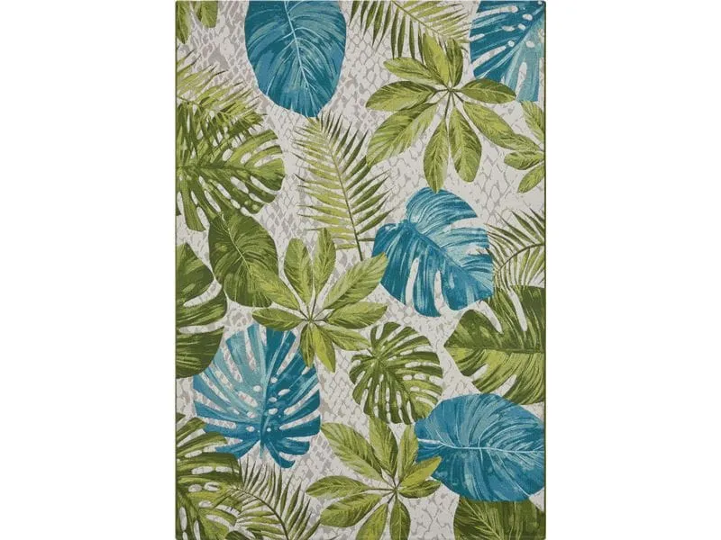 Hanse Home Teppich Tropical Leaves 80 cm x 165 cm, Grün/Türkis Hanse Home Teppich Tropical Leaves 80 cm x 165 cm, Grün/Türkis