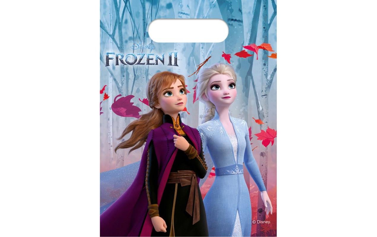 Amscan Geschenktasche Disney Frozen II 6 Stück, 16.5 x 23 cm