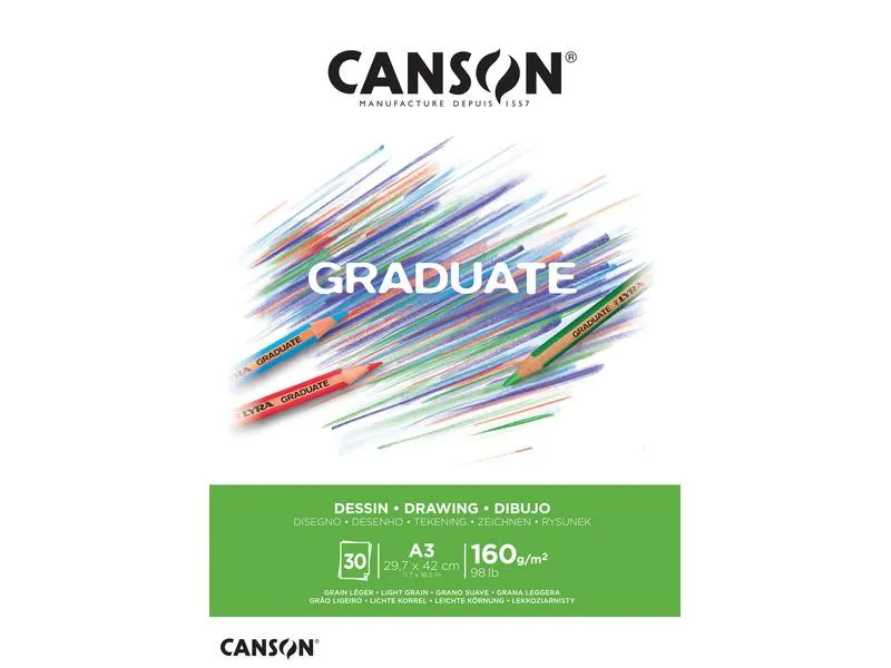 Canson Zeichenblock Graduate A3, 30 Blatt Canson Zeichenblock Graduate A3, 30 Blatt