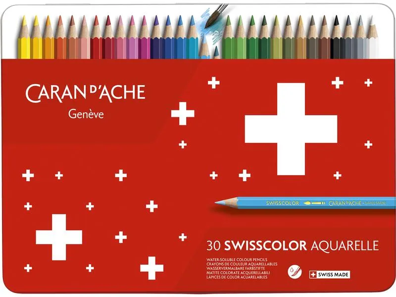 Caran d'Ache Aquarellfarbstifte Swisscolor 30 Stück Caran d'Ache Aquarellfarbstifte Swisscolor 30 Stück