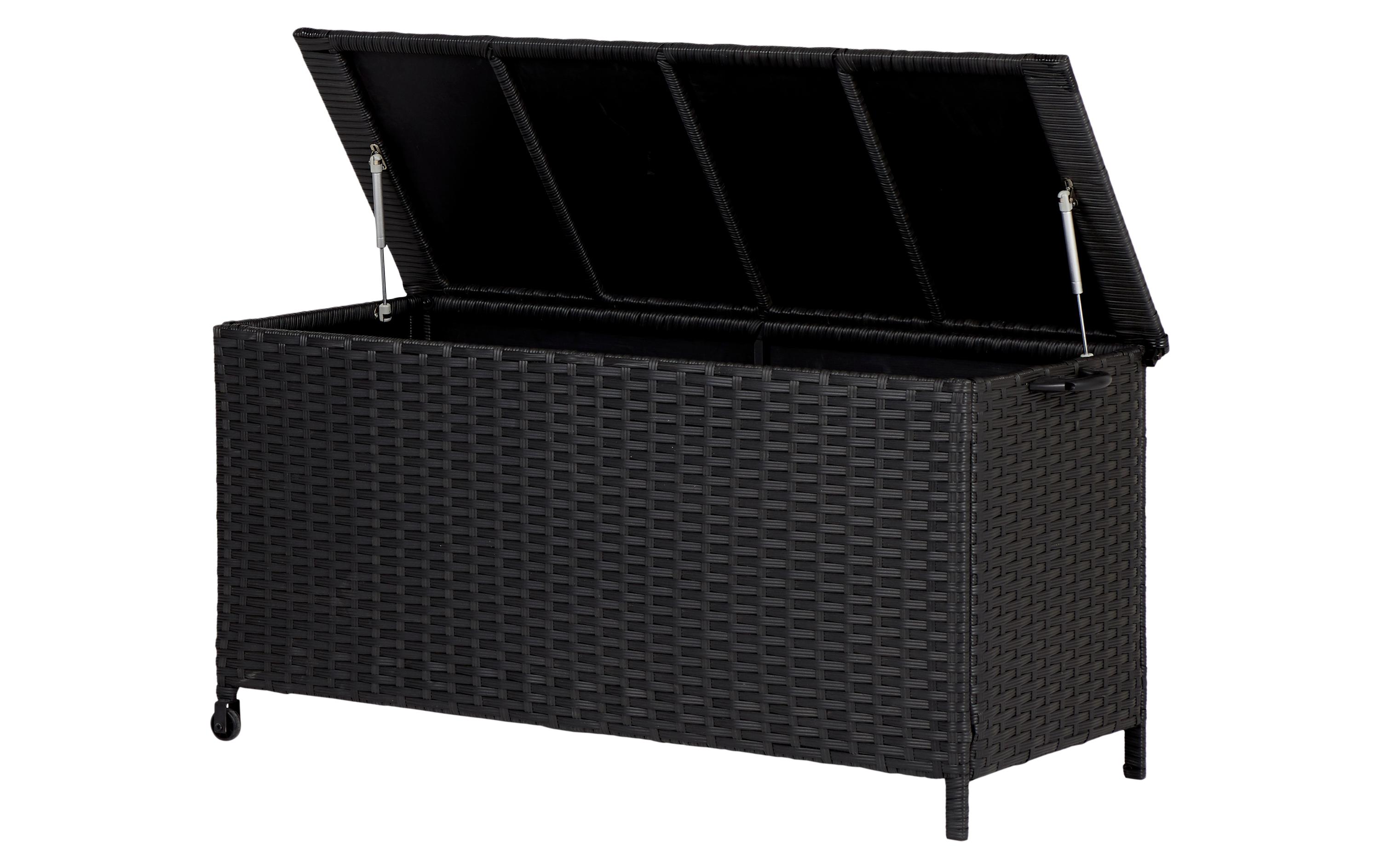 Schou Gartenbox Victor, 133 x 55 cm, Schwarz