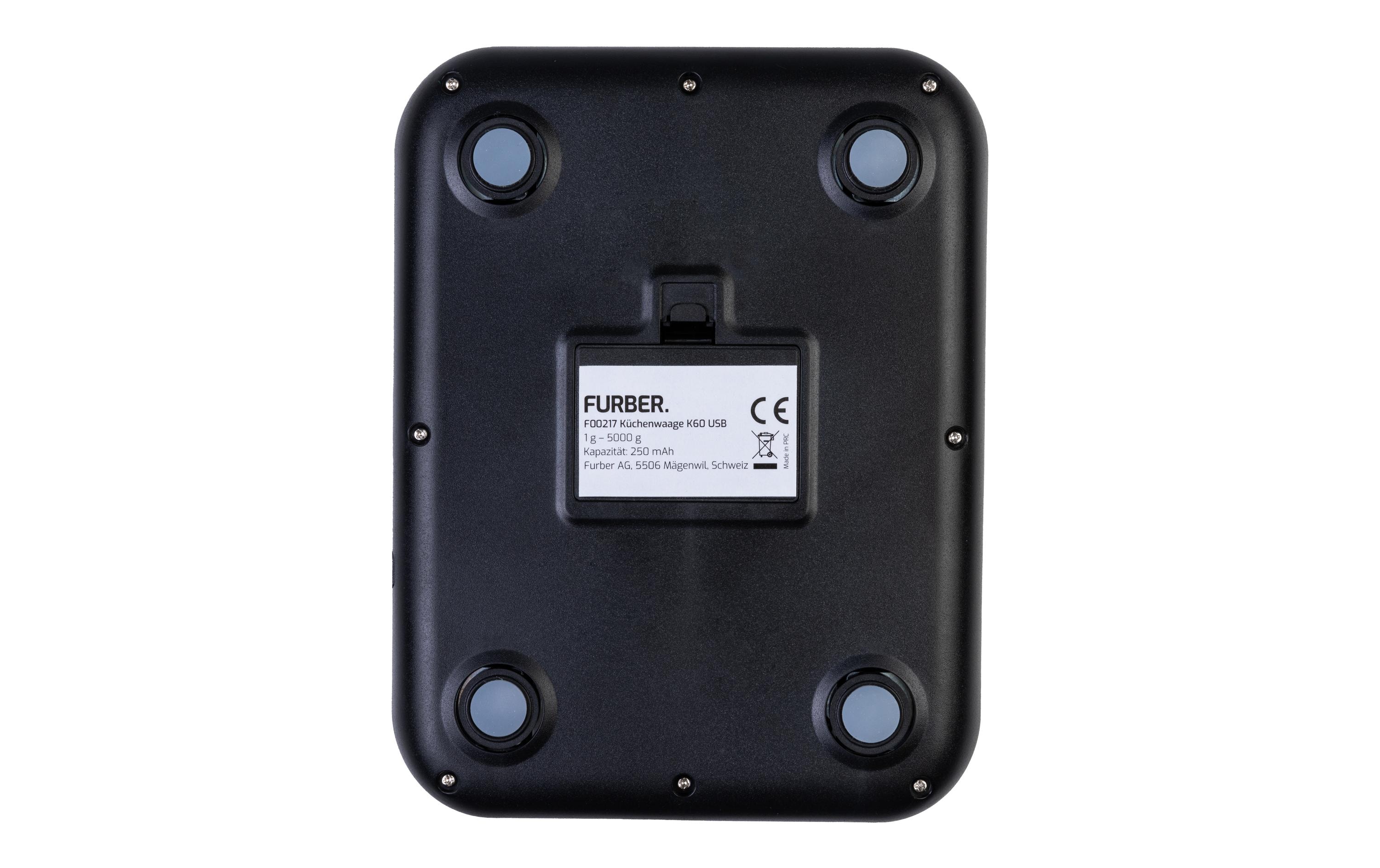 FURBER Küchenwaage USB Silber