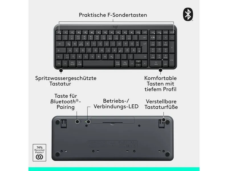 Logitech Tastatur-Maus-Set MK250 Graphite Logitech Tastatur-Maus-Set MK250 Graphite