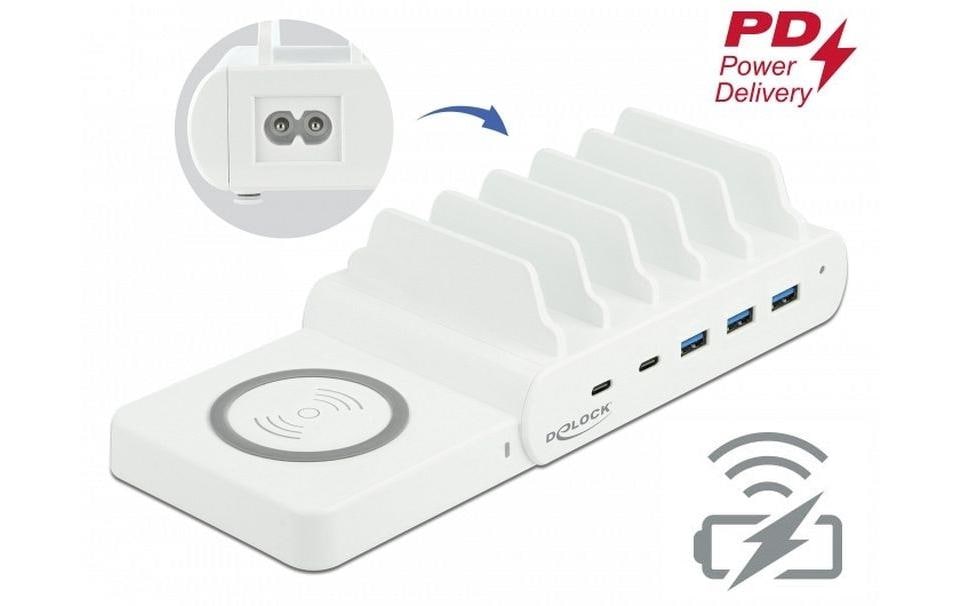 Delock Ladestation 41450 mit Wireless Charger Delock Ladestation 41450 mit Wireless Charger
