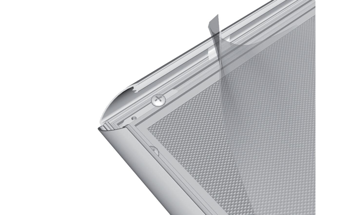 Franken Präsentationsrahmen Outdoor 25 mm, A4 Silber