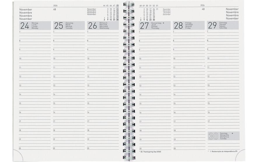 Biella Geschäftsagenda Terminia Wire-O 14.5 x 20.5 cm