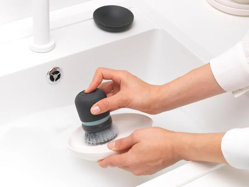 Brabantia Spülbürste mit Seifenspender Dunkelgrau Brabantia Spülbürste mit Seifenspender Dunkelgrau