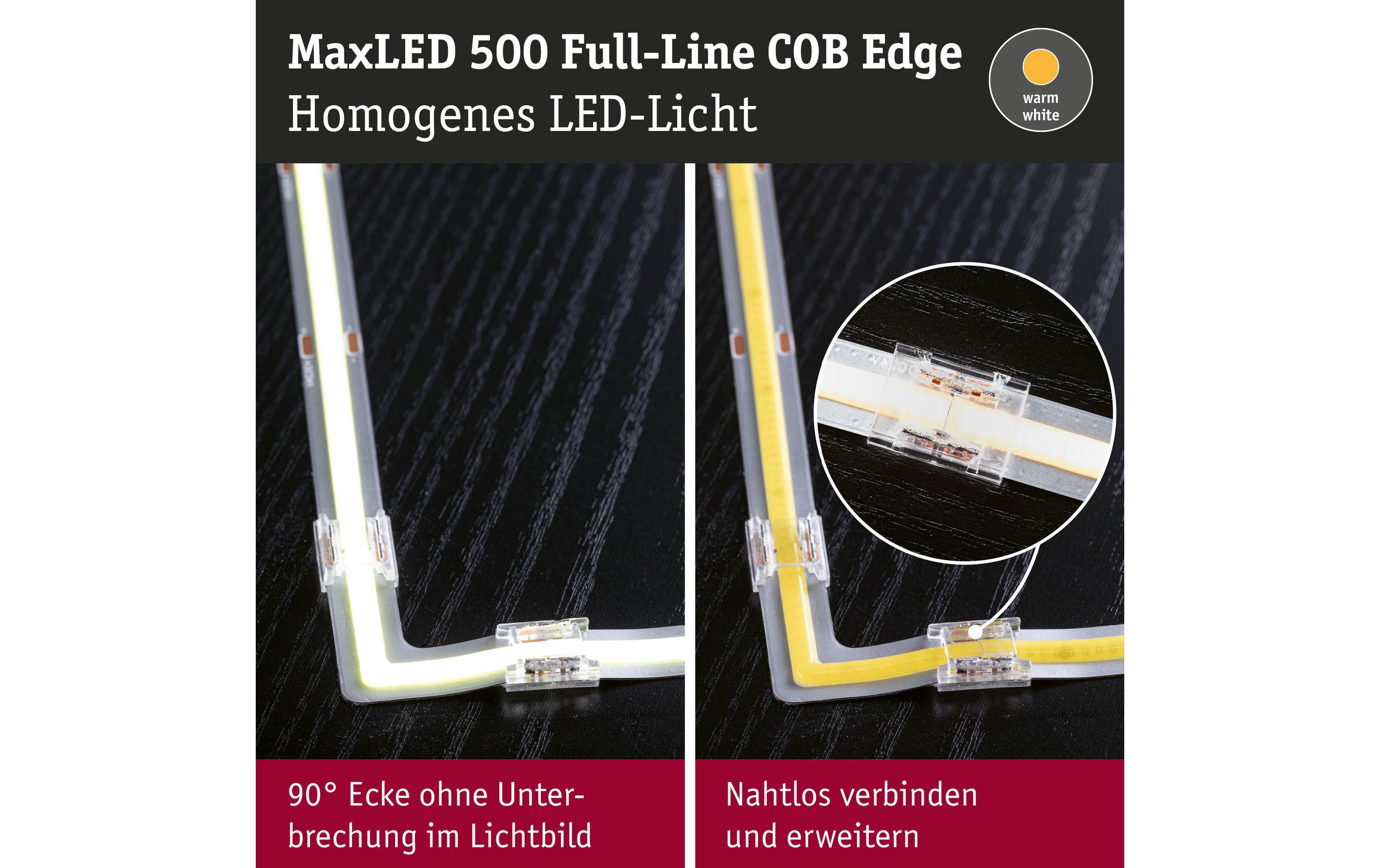 Paulmann MaxLED 500 LED Strip Full-Line COB Edge 90°