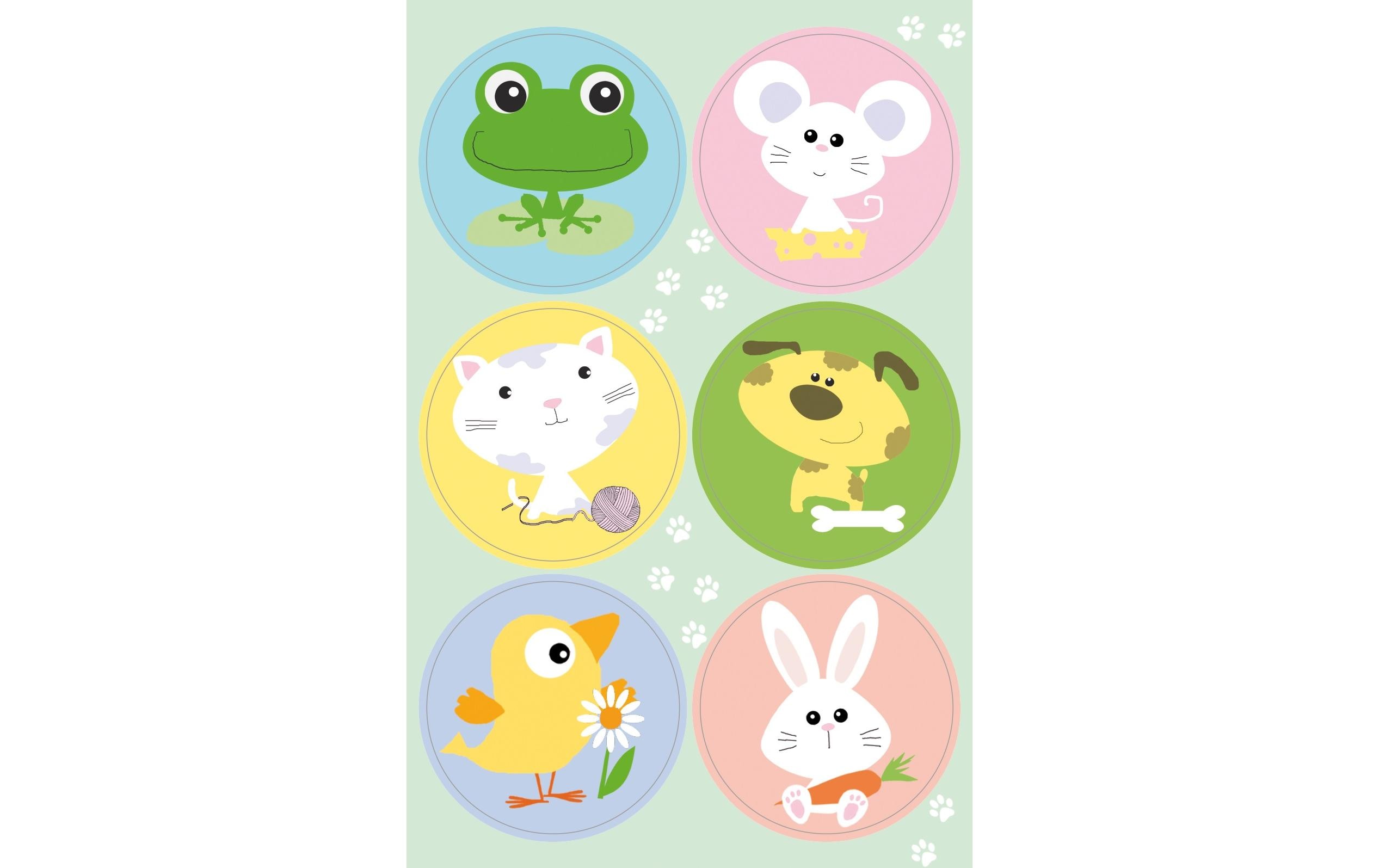 Braun + Company Motivsticker Little Animals 4 Blatt