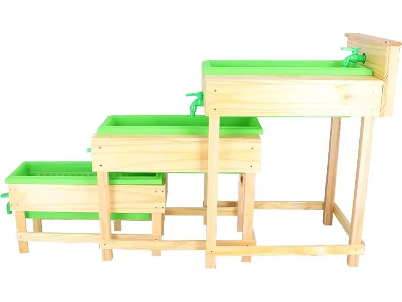 Esschert Design Wassertisch-Set Holz, 3-teilig