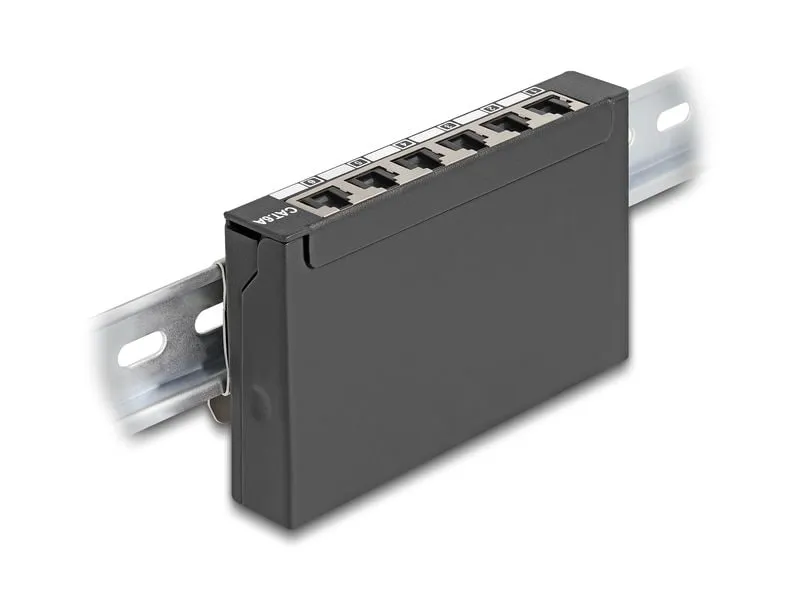Delock Patchpanel 6-Port Desktop/DIN-Rail/Wand Delock Patchpanel 6-Port Desktop/DIN-Rail/Wand